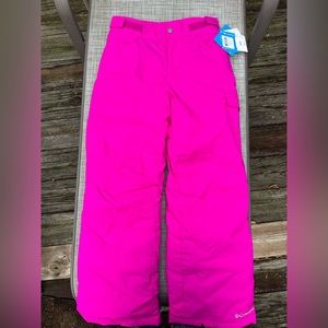Columbia StarChaser Peak II Ski Snow Pants Youth Medium Fuschia Pink NWT $80